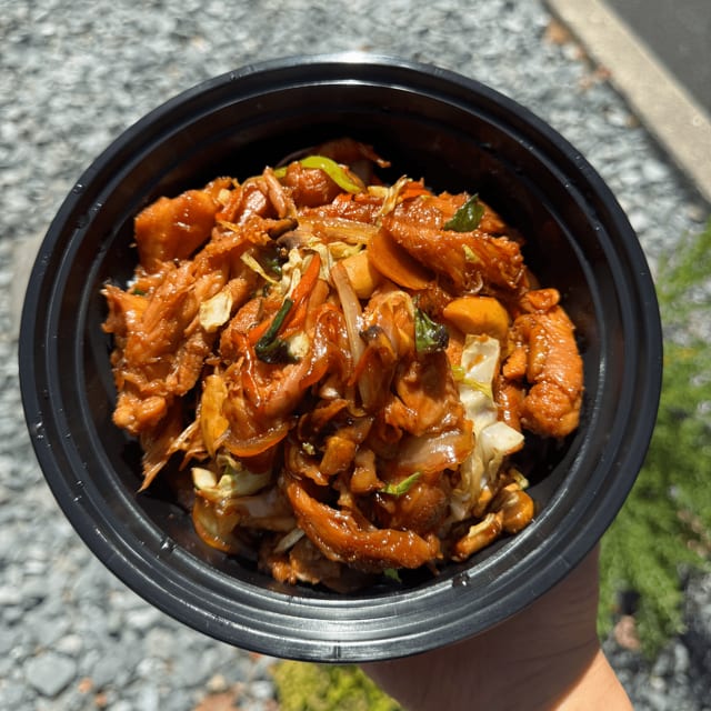BBQ Chicken Donburi.